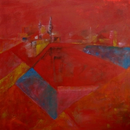 Stadsgezicht bij nacht