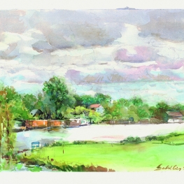 Het Spaarne met woonboten