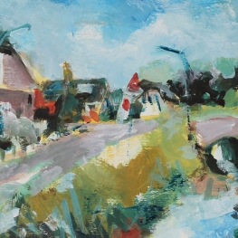 Steenen Brug, studie in olieverf op papier (1)