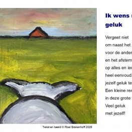 Kunstkaart Ik wens mijzelf geluk