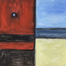 Met het oog op de eenvoud (compositie in rood)