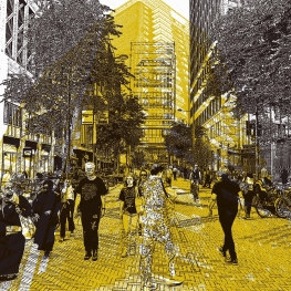 'Aan de Turfmarkt Den Haag1.' -  digitale art-print 