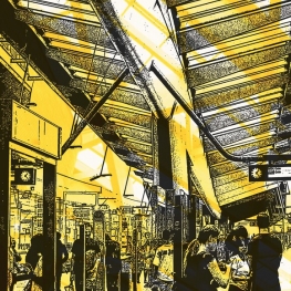 On the platform of Bijlmer Arena station