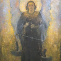 'Sint Michaël weegt de zielen'.