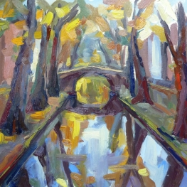 'Nieuwegracht in de herfst'