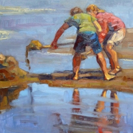 'Fort spitten op het strand'