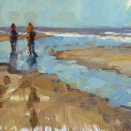 'Ochtendrit op het strand'