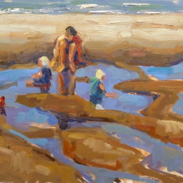 'Spelende kinderen in zee'