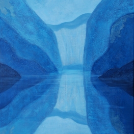 fjord met spiegeling