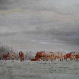 195. Troupeau dans la neige 2.