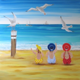 kinderen op het strand