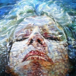 zelfportret 5 ( self portrait in and out water)