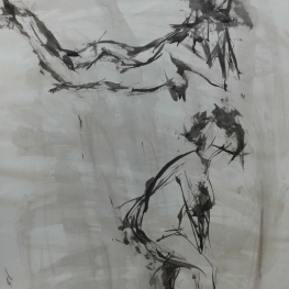 Naar model getekend met saté stokje naar waarneming.