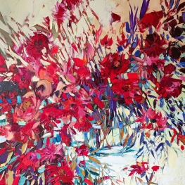 Bloemencomposite - semi abstract Nr.37
