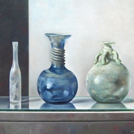 Stillleven met allemaal glas