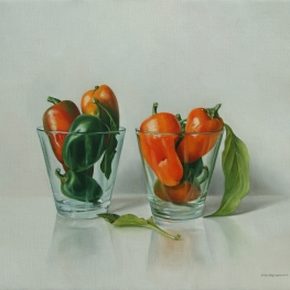 Snack Pepper Orange in glas