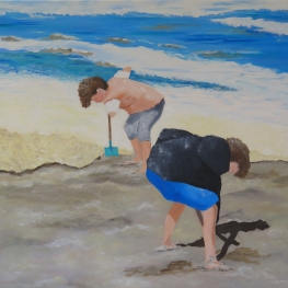 Water, zand en kinderen. Heerlijk toch.