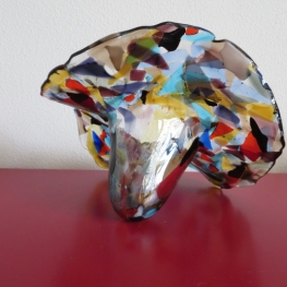 puntvaas van glas in confetti