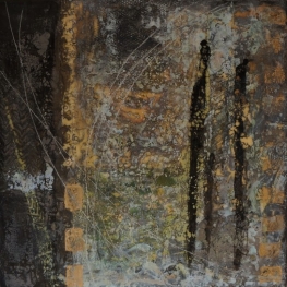 Encaustiek op hout met schellac