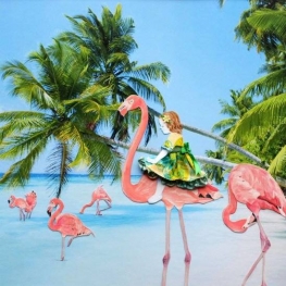 I want to ride a flamingo I want to ride it now!