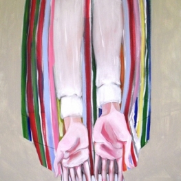 Edith in gestreepte jurk