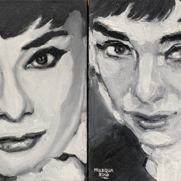 Twee portretten van Audrey Hepburn € 175