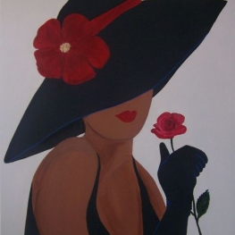 Lady with rose