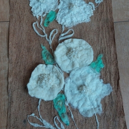 wandkleed met bloemen 