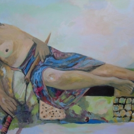 gestreden strijder, geinspireerd op Alma Tadema