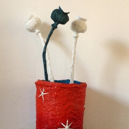 papaver  zaaddozen in vaas