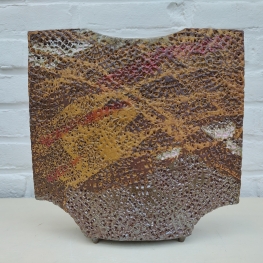 Flat vase with reliëf #9