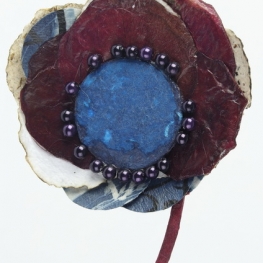  Broche - bordeaux-blauw