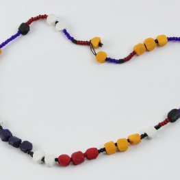 Ketting met papierkralen-Mondriaan