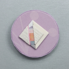 Origami broche origami lila-wit