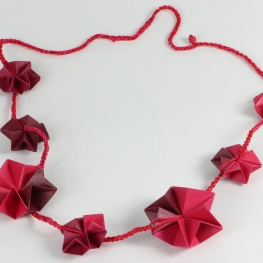 Ketting origami rood groot