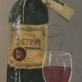 Oude wijn op oud hout