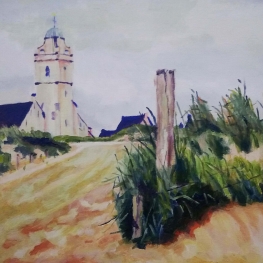 Katwijk zicht op de kerk