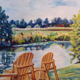 Uitzicht bij Theehuis Rhijnauwen