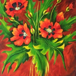 BOTANIA 19 acryl  70x100 cm