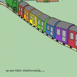 op een klein stationnetje