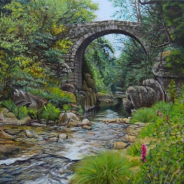 Onder de Ponte Quintao brug