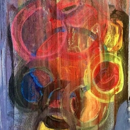 Face behind the circles