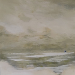 Ochtendnevel over het wad