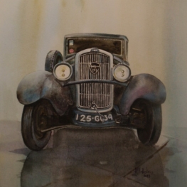Cheval de trait, Peugeot classic, uit 1933(zwart) 