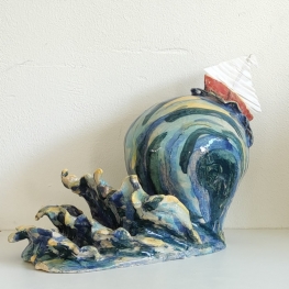 Grote Golf met zeilbootje