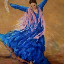Flamenco in blue