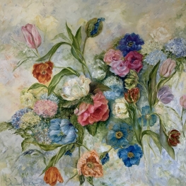 Een Symphonie van bloemen - met papavers tulpen en meer 