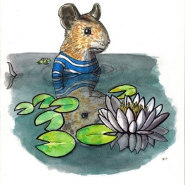 Milo Muis in het water