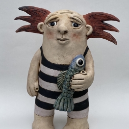 Bathingman with big fish