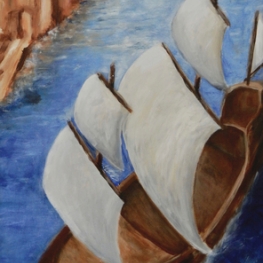 7. DE VLUCHT VOORUIT:  ‘Over de golven’.